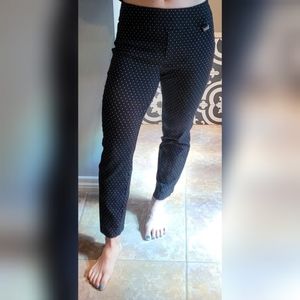 Premise Studio ankle dress pants, size XS, black and white polkadot